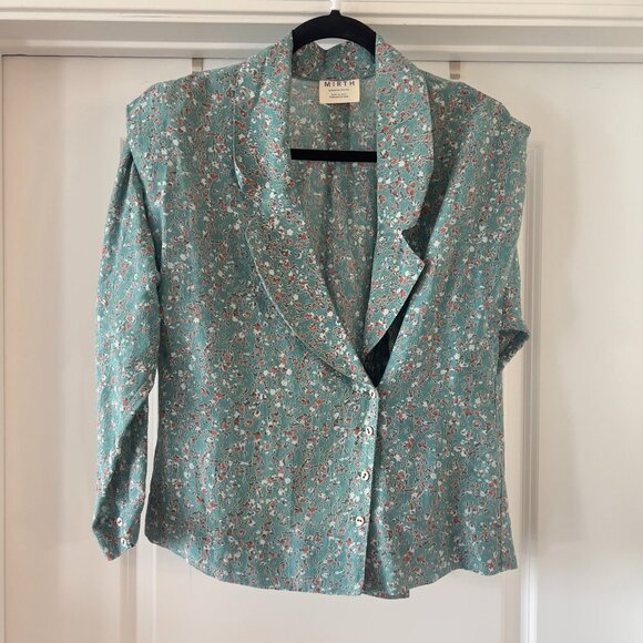 870 Mirth Floral Button-Down Blouse | Size Medium - Picture 2 of 4
